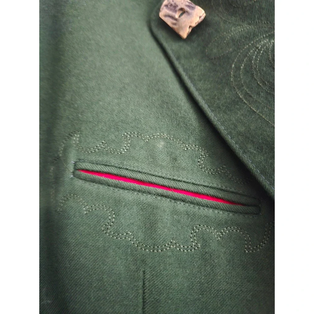 VTG LodenFrey Forest Green Pure Wool Tracten Austrian Jacket
